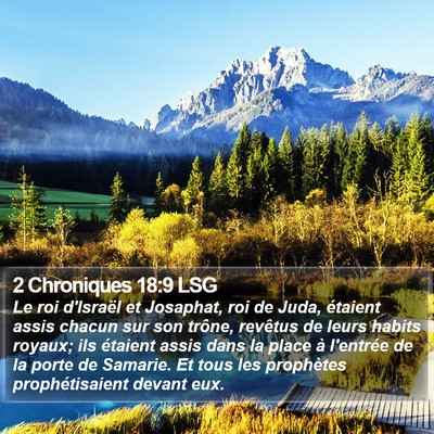 2 Chroniques 18:9 LSG Bible Verse Image