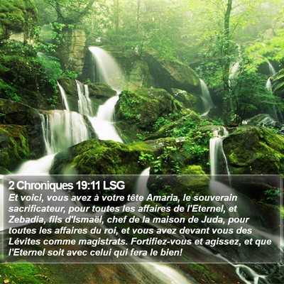 2 Chroniques 19:11 LSG Bible Verse Image