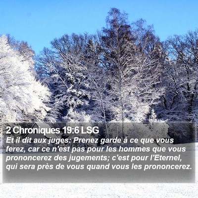 2 Chroniques 19:6 LSG Bible Verse Image