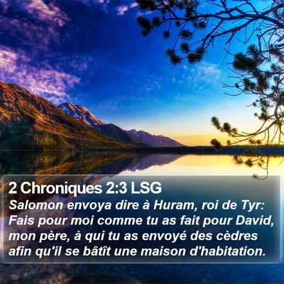 2 Chroniques 2:3 LSG Bible Verse Image