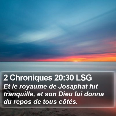 2 Chroniques 20:30 LSG Bible Verse Image