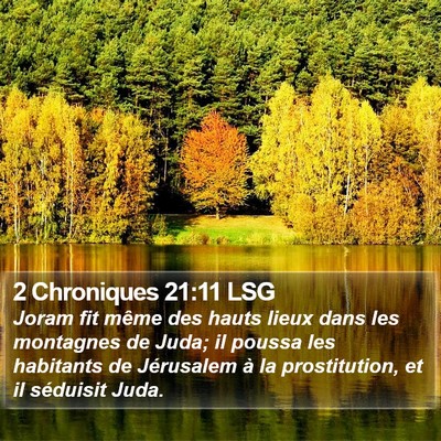 2 Chroniques 21:11 LSG Bible Verse Image