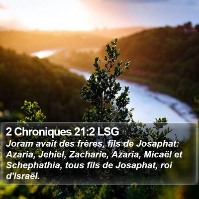 2 Chroniques 21:2 LSG Bible Verse Image