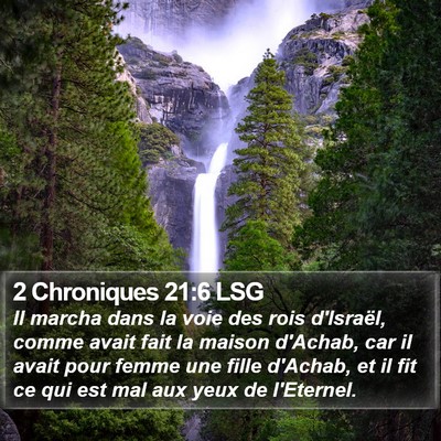 2 Chroniques 21:6 LSG Bible Verse Image
