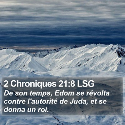 2 Chroniques 21:8 LSG Bible Verse Image