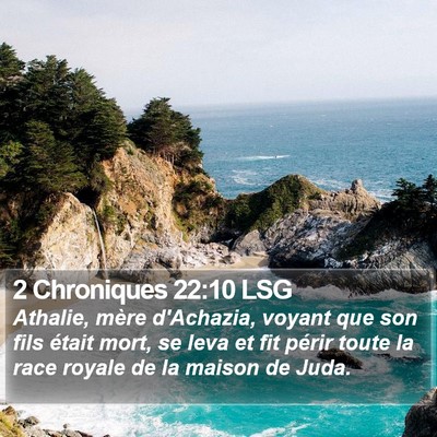 2 Chroniques 22:10 LSG Bible Verse Image