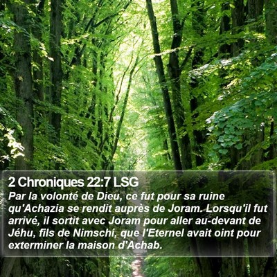 2 Chroniques 22:7 LSG Bible Verse Image