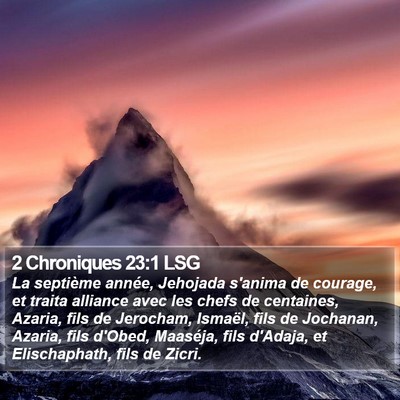2 Chroniques 23:1 LSG Bible Verse Image