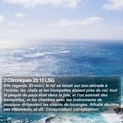 2 Chroniques 23:13 LSG Bible Verse Image