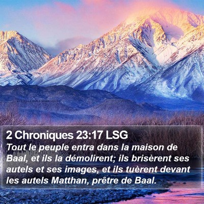 2 Chroniques 23:17 LSG Bible Verse Image