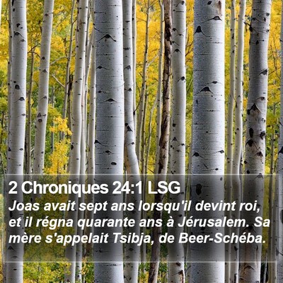 2 Chroniques 24:1 LSG Bible Verse Image