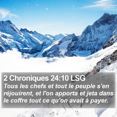 2 Chroniques 24:10 LSG Bible Verse Image