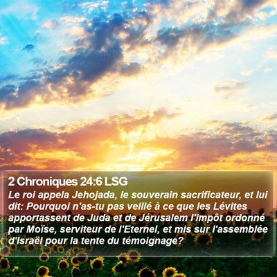 2 Chroniques 24:6 LSG Bible Verse Image