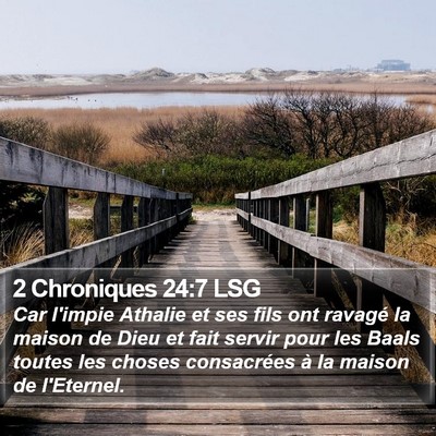 2 Chroniques 24:7 LSG Bible Verse Image