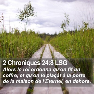 2 Chroniques 24:8 LSG Bible Verse Image