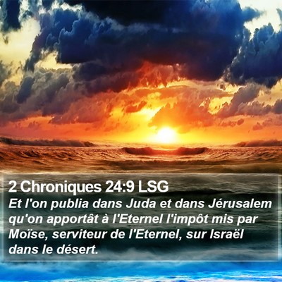 2 Chroniques 24:9 LSG Bible Verse Image