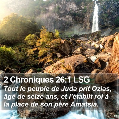 2 Chroniques 26:1 LSG Bible Verse Image