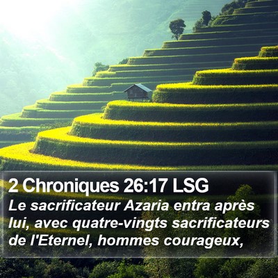 2 Chroniques 26:17 LSG Bible Verse Image