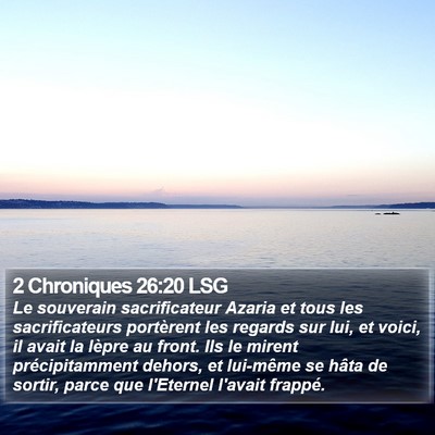 2 Chroniques 26:20 LSG Bible Verse Image