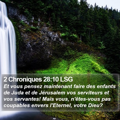 2 Chroniques 28:10 LSG Bible Verse Image