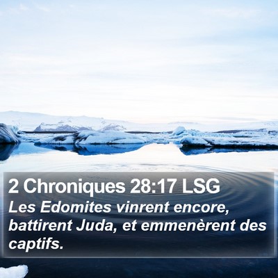 2 Chroniques 28:17 LSG Bible Verse Image