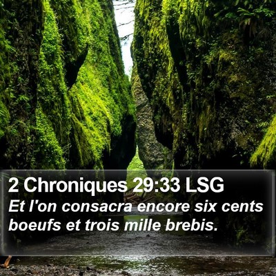 2 Chroniques 29:33 LSG Bible Verse Image