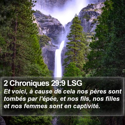 2 Chroniques 29:9 LSG Bible Verse Image