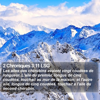 2 Chroniques 3:11 LSG Bible Verse Image