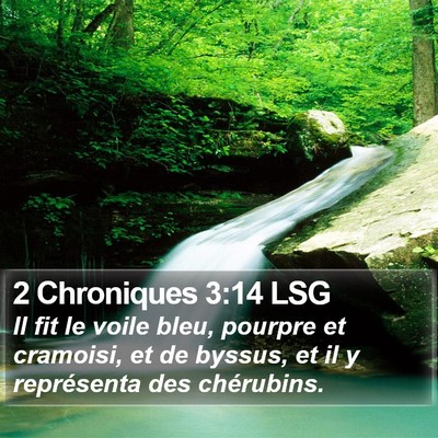 2 Chroniques 3:14 LSG Bible Verse Image