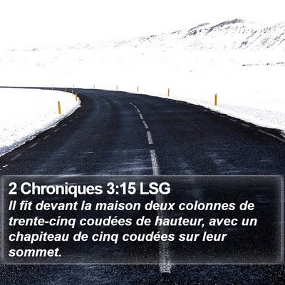 2 Chroniques 3:15 LSG Bible Verse Image