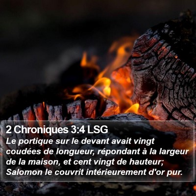 2 Chroniques 3:4 LSG Bible Verse Image