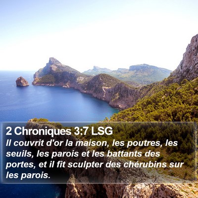 2 Chroniques 3:7 LSG Bible Verse Image