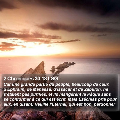 2 Chroniques 30:18 LSG Bible Verse Image