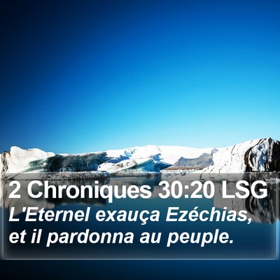 2 Chroniques 30:20 LSG Bible Verse Image