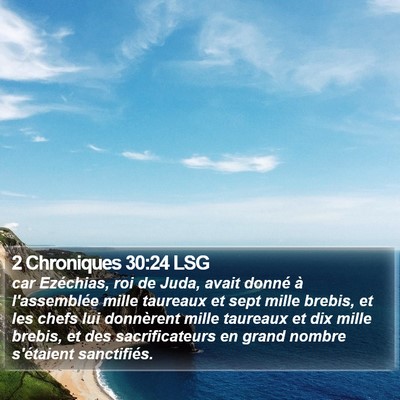 2 Chroniques 30:24 LSG Bible Verse Image