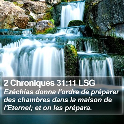 2 Chroniques 31:11 LSG Bible Verse Image