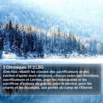 2 Chroniques 31:2 LSG Bible Verse Image
