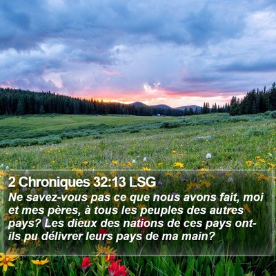 2 Chroniques 32:13 LSG Bible Verse Image