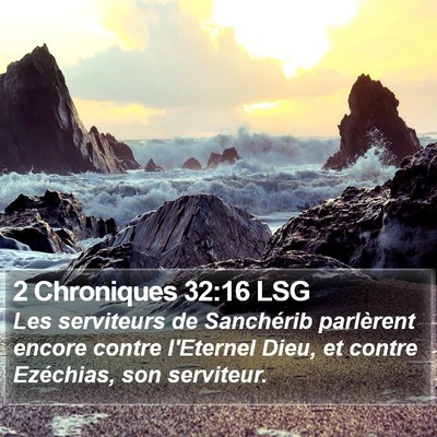 2 Chroniques 32:16 LSG Bible Verse Image