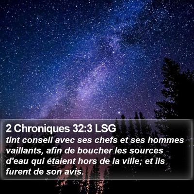 2 Chroniques 32:3 LSG Bible Verse Image