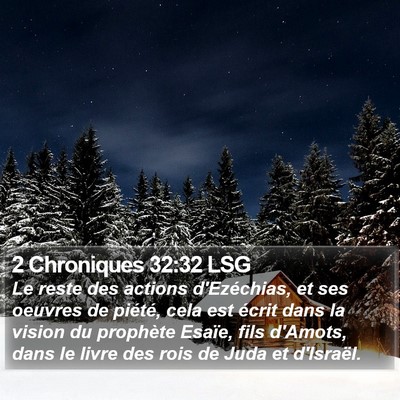 2 Chroniques 32:32 LSG Bible Verse Image