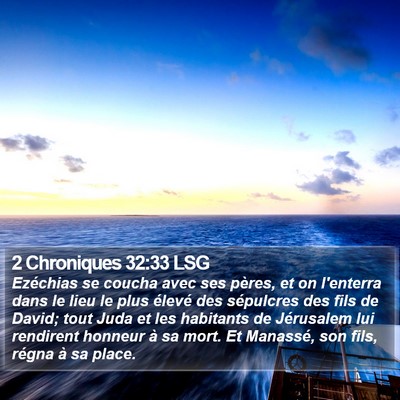 2 Chroniques 32:33 LSG Bible Verse Image