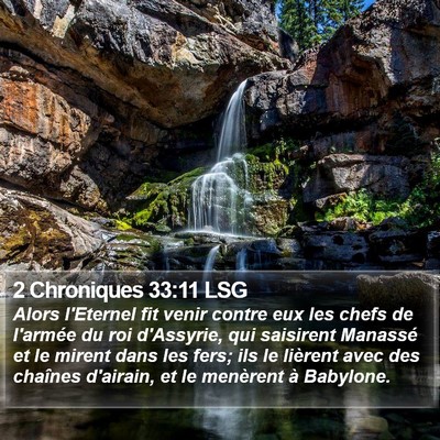 2 Chroniques 33:11 LSG Bible Verse Image
