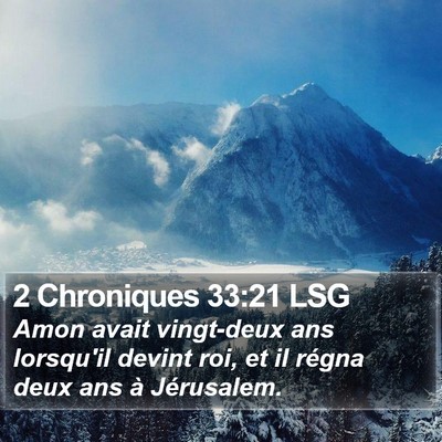 2 Chroniques 33:21 LSG Bible Verse Image