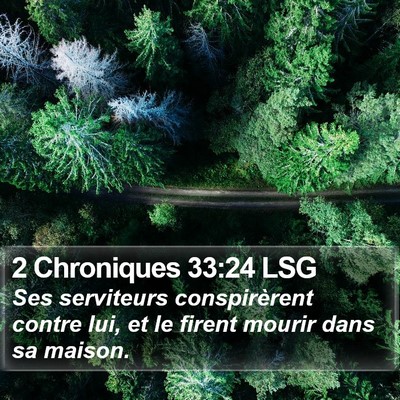 2 Chroniques 33:24 LSG Bible Verse Image