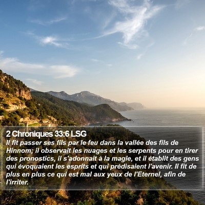 2 Chroniques 33:6 LSG Bible Verse Image