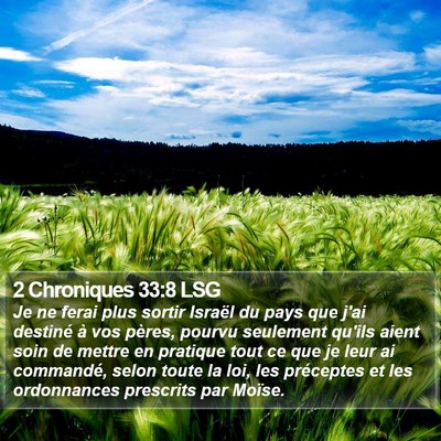 2 Chroniques 33:8 LSG Bible Verse Image