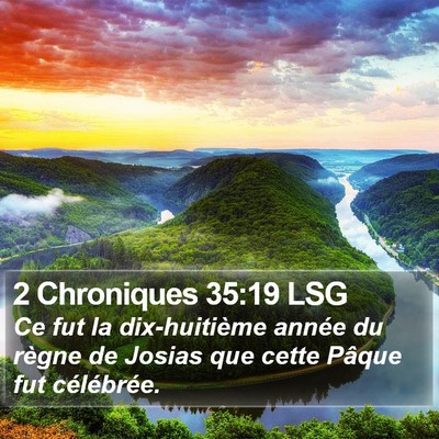 2 Chroniques 35:19 LSG Bible Verse Image