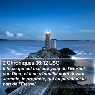 2 Chroniques 36:12 LSG Bible Verse Image