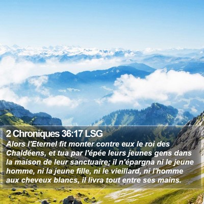 2 Chroniques 36:17 LSG Bible Verse Image